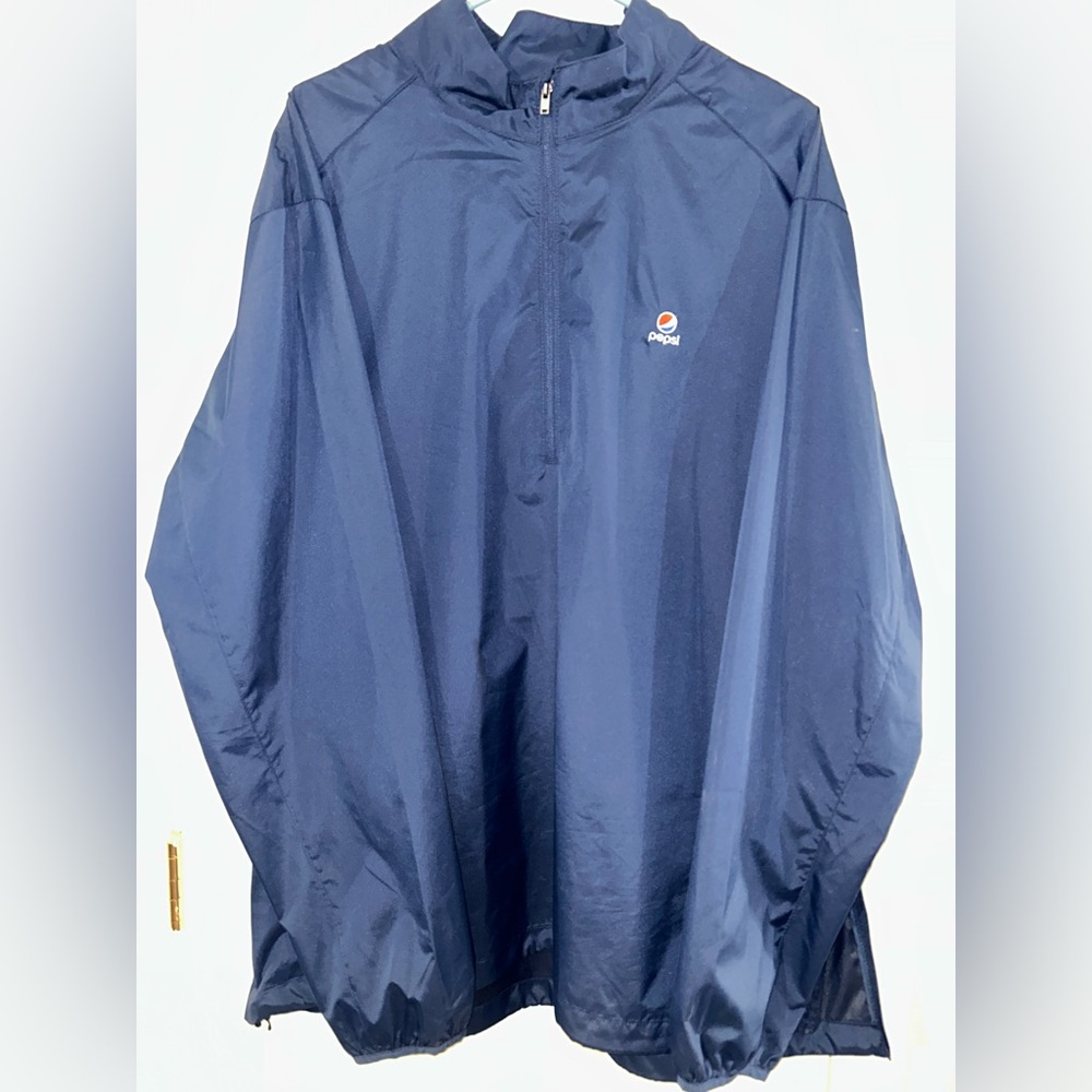 Like New Pepsi Dark Blue Windbreaker Jacket 3XL
